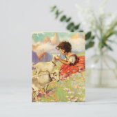 "Heidi and her Goats" van Jessie Willcox Smith Briefkaart (Staand voorkant)