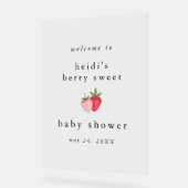 HEIDI Berry Sweet Girl Baby shower Welkom Acryl Bord (Hoek)