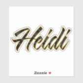 Heidi black gold Lettering Aufkleber Sticker (Vel)
