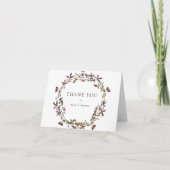 HEIDI Bohemian Muted Tones Waterverf Wilde bloem Bedankkaart (Voorkant)