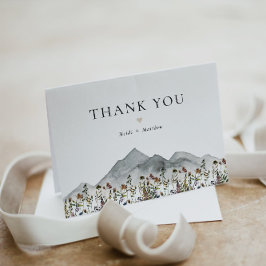 HEIDI Bohemian Waterverf Wildflower Mountain Bedankkaart