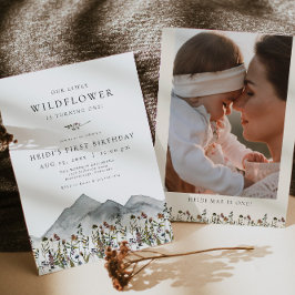HEIDI Bohemian Wildflower First Birthday Kaart