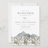 HEIDI Bohemian Wildflower First Birthday Kaart (Voorkant)