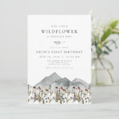 HEIDI Bohemian Wildflower First Birthday Kaart (Staand voorkant)