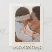 HEIDI Bohemian Wildflower First Birthday Kaart (Achterkant)