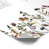 HEIDI Boho Gedempte Wildflower Alfabetische Zitpla Poster (Hoek)