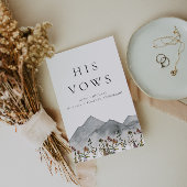 HEIDI Boho Mountain Wildflower Zijn bruiloft Kaart