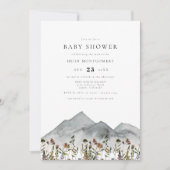 HEIDI Boho Waterverf Mountain Wildflower Baby Kaart (Voorkant)