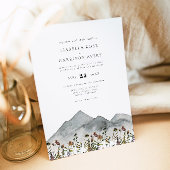 HEIDI Boho Waterverf Mountain Wildflower Wedding Kaart