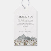 HEIDI Boho Waterverf Wildflower Mountain Favor Cadeaulabel (Voorkant)