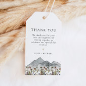 HEIDI Boho Waterverf Wildflower Mountain Favor Cadeaulabel