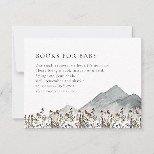 HEIDI Boho Wildflower Mountain Books for Baby Kaar Kaart (Voorkant)