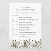 HEIDI Boho Wildflower Over of Onder Baby Kaart (Voorkant)