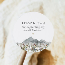 HEIDI Boho Wildflower Small Business Hartelijk dan Ronde Sticker