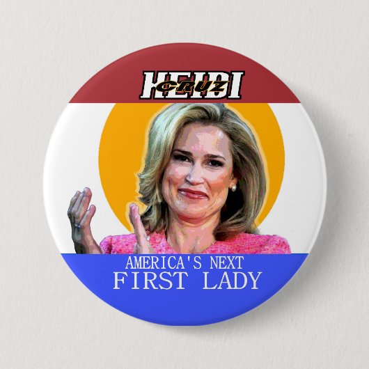 Heidi Cruz voor First Lady Ronde Button 7,6 Cm (Voorkant)