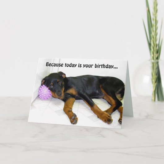 Heidi en Ball Birthday Card Kaart (Voorkant)