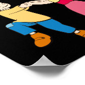 Heidi en Peter dansen met Logo-gele Cartoon T Poster (Hoek)