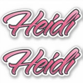 Heidi faded pink Aufkleber Sticker Stickerset (Voorkant)