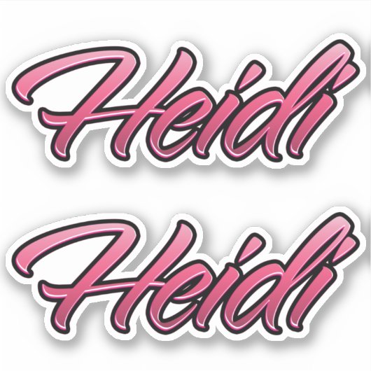 Heidi faded pink Aufkleber Sticker Stickerset (Voorkant)