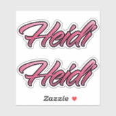 Heidi faded pink Aufkleber Sticker Stickerset (Vel)