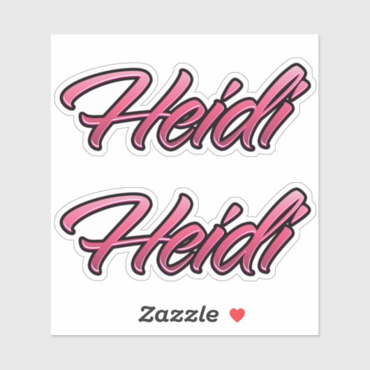 Heidi faded pink Aufkleber Sticker Stickerset (Vel)