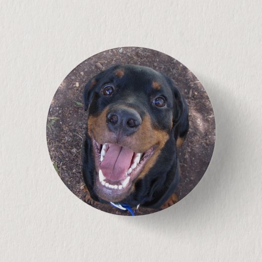 Heidi Happy Rottweiler-Button Ronde Button 3,2 Cm (Voorkant)