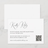 Heidi Hedendaags Script Elegante bruiloft RSVP Kaartje (Voorkant / Achterkant)