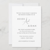 Heidi Hedendaags Script Modern Elegant Wedding Kaart (Voorkant)
