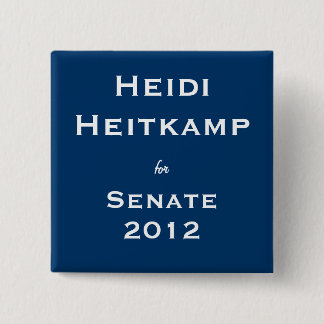 Heidi Heitkamp voor senaat Vierkante Button 5,1 Cm