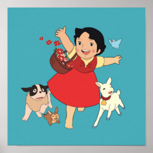 Heidi het meisje uit de Alpen Poster