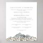 HEIDI Mountain Wildflower-huwelijksakte Pos Poster (Voorkant)