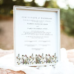 HEIDI Mountain Wildflower huwelijkscertificaat Poster<br><div class="desc">Dit huwelijksattest bevat wilde tonijn en een moderne minimalistische structuur. Bewerk eenvoudig *most* formuleringen en wijzig lettertypen om aan te passen aan uw ceremonie en de stijl van het stel. Voor de beste kwaliteit, ben zeker om steendocument te gebruiken zodat slaan de handtekeningen niet. Dit trouwcertificaat is de perfecte aanvulling...</div>