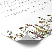 HEIDI Mountain Wildflower huwelijkscertificaat Poster (Hoek)