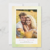 Heidi Mountains Wildbloemen Elegant Wedding Photo Kaart (Achterkant)