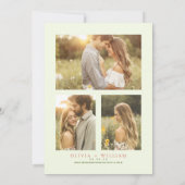 Heidi Mountains Wildflower Bruiloft 3 Foto's Kaart (Achterkant)