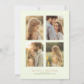 Heidi Mountains Wildflower Bruiloft 4 Foto's Kaart (Achterkant)