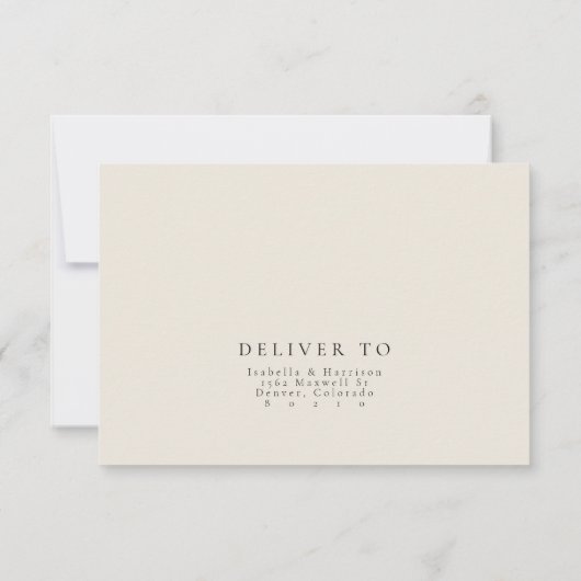 HEIDI Muted Waterverf Wildflower Wedding RSVP Kaart (Achterkant)