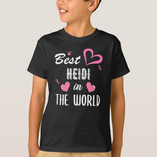 Heidi Name, Best Heidi in World T-shirt (Voorkant)