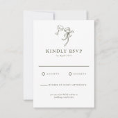 HEIDI Olijfgroene Trouw RSVP Kaart (Voorkant)