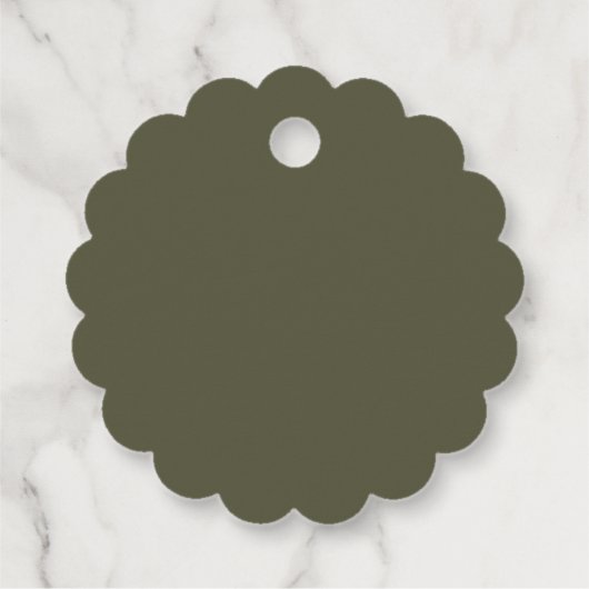 HEIDI Olive Green Wedding Bedankjes Labels (Achterkant)