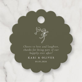 HEIDI Olive Green Wedding Bedankjes Labels
