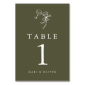 HEIDI Olive Green Wedding Kaart (Voorkant)