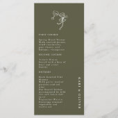 HEIDI Olive Green Wedding Uitnodiging (Voorkant)