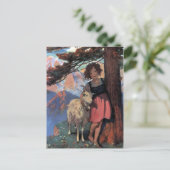 Heidi op een bergtop van Jessie Willcox Smith Briefkaart (Staand voorkant)