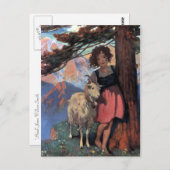 Heidi op een bergtop van Jessie Willcox Smith Briefkaart (Voorkant / Achterkant)