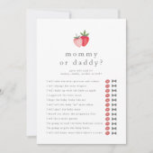 HEIDI raad wie mama papa Baby shower spel Kaart (Voorkant)