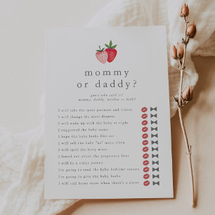 HEIDI raad wie mama papa Baby shower spel Kaart