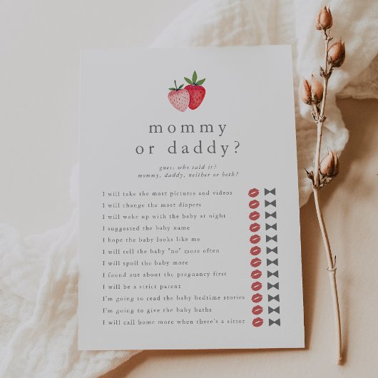 HEIDI raad wie mama papa Baby shower spel Kaart