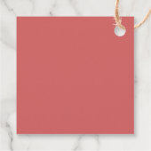 HEIDI Red Boho Rustic Eenvoudig Baby shower Dank u Bedankjes Labels (Achterkant)