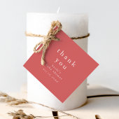 HEIDI Red Boho Rustic Eenvoudig Baby shower Dank u Bedankjes Labels